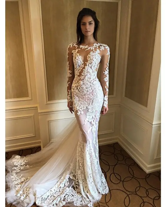 Vestido De Novia,Sexy Lace Bridal Gown ...