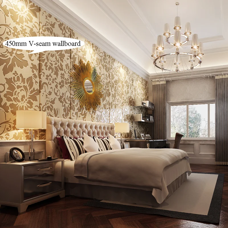Building Material Interior Waterproof Fireproof 600mm V-seam WPC Wall Panel Ceiling