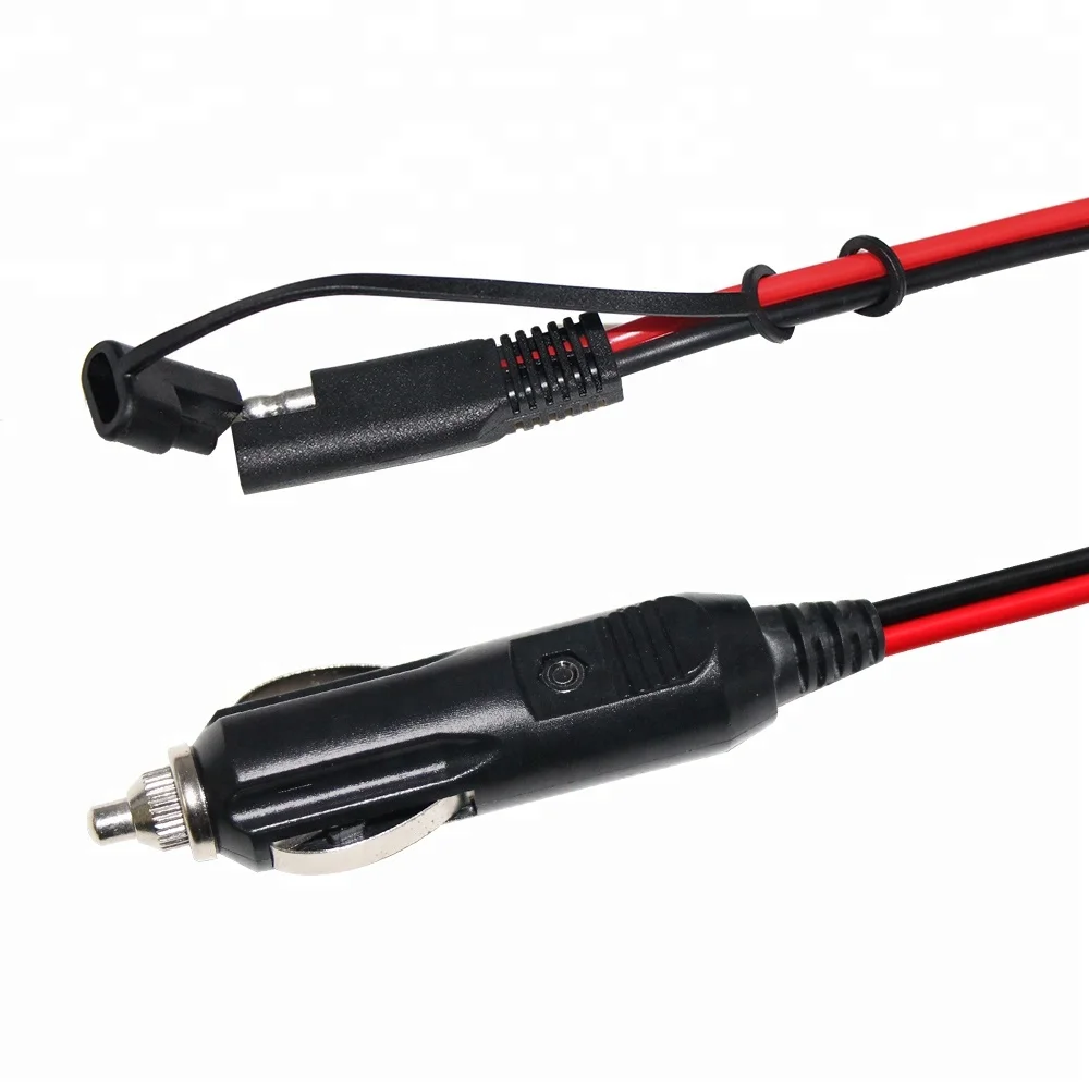 Wholesale 5FT 12V Car Male Cigarette Lighter Power Plug Outlet Replacement  to Sae 2Pin Quick Release Extension Cigar Charger Battery Cable From 