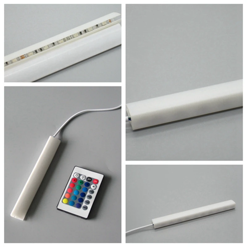 Glass Edge Shelf Back Side Clip Strip Lighting DC12V Under Cabinet LED Lights RF Remote Control Kit