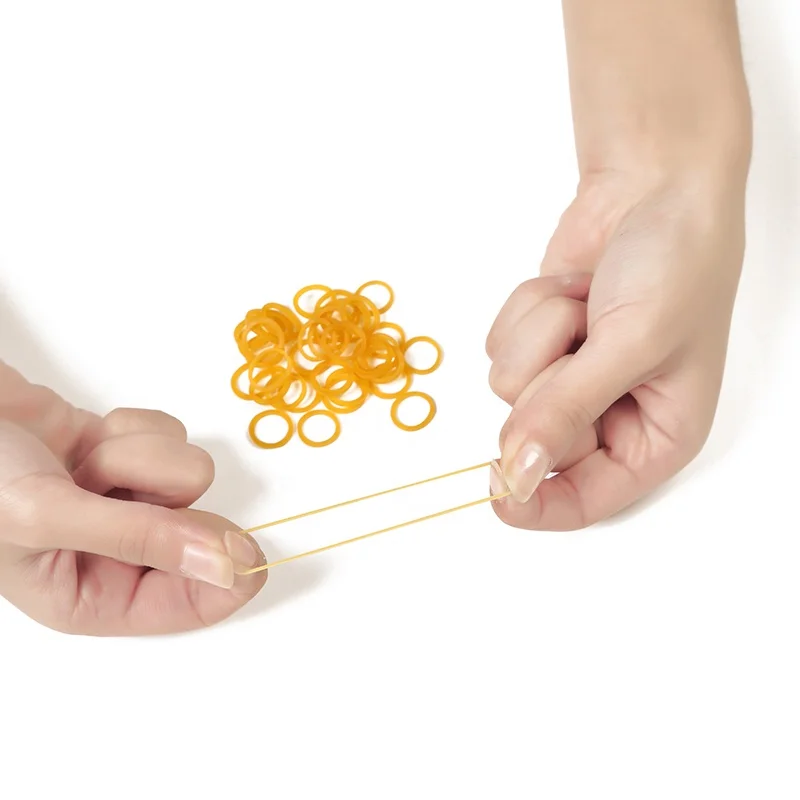 Competitive Price 0.6 Inches in Diameter Thailand Elastic Natural Yellow Rubber Band