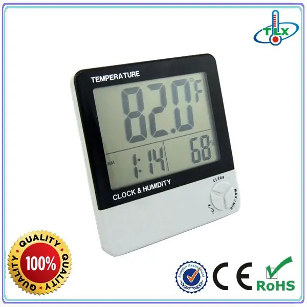 HUAJIAYI Digital Double Thermometer Outdoor Indoor Thermometer Elderly  Children's Room Thermometer Electronic Thermometer Black - AliExpress