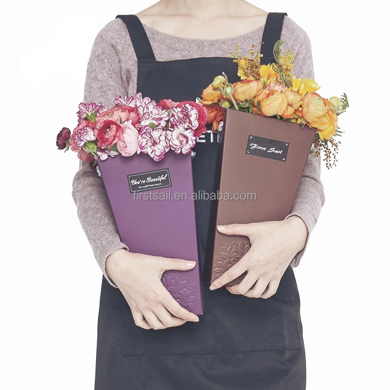 Hot Factory New Custom Paper Paper Bag Flower Vase Flat Folding Flower Packaging Gift Boxes