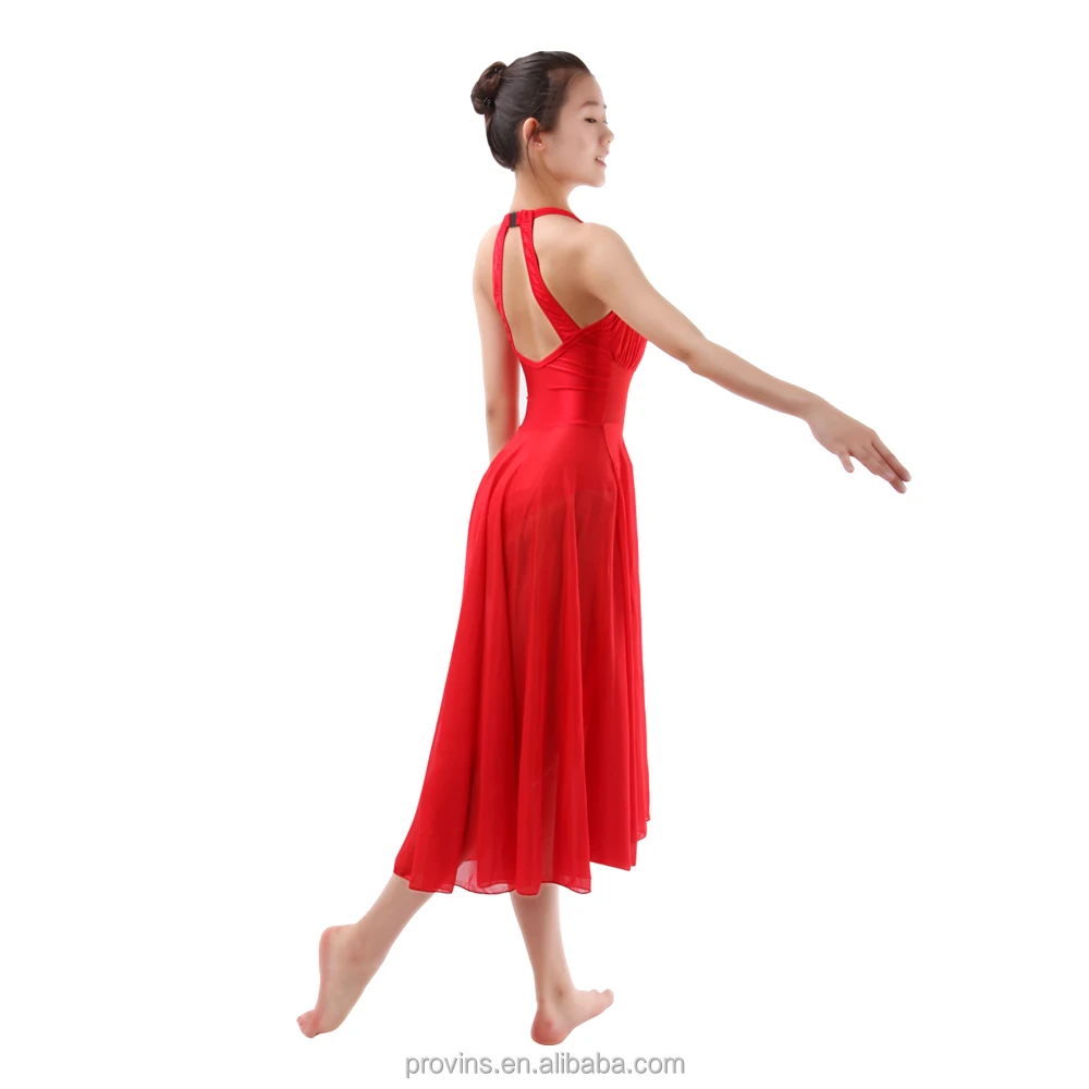 red lyrical dance costumes