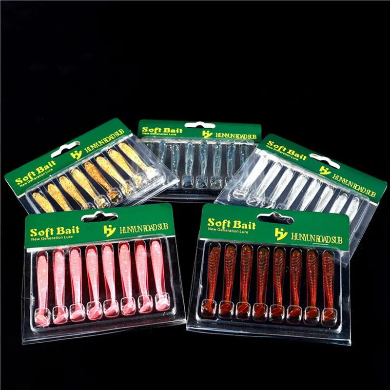 10 Pack Fish Smasher Soft Lure Maggot Worms - 3.5cm Sand Brown - LRF Perch Trout Mini Species