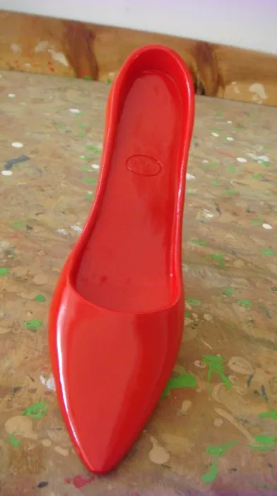Door Stop Resin Red Shoe High Heel Sliding Door Draft Slam Stopper