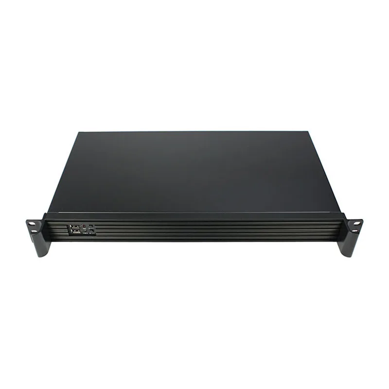 1U 19 Inch Mini ITX Industrial Computer Case Aluminum Alloy IPC Server Chassis with Fan in Stock