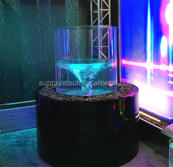 新しいデザイン150X150XH180cm電気制御屋外LED渦バブル噴水上下に渦を 