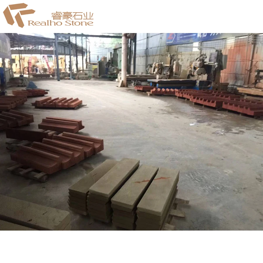Nature Cornice Red Sandstone with Machine Cut Surface