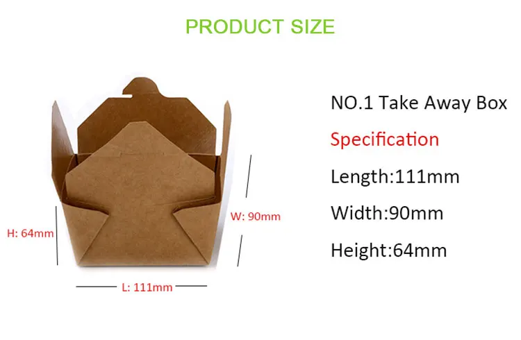 PE Coated food grade paper Snack Pail / Take away Noodle/ Soup Pail Box hot food paper box