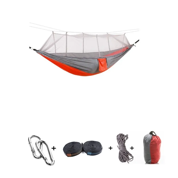 
 Сверхлегкий полиэстеровый прочный гамак для выживания с москитной сеткой  