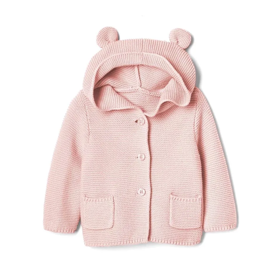 2-6 साल के भालू हुडी हैंडमेड बेबी गर्ल