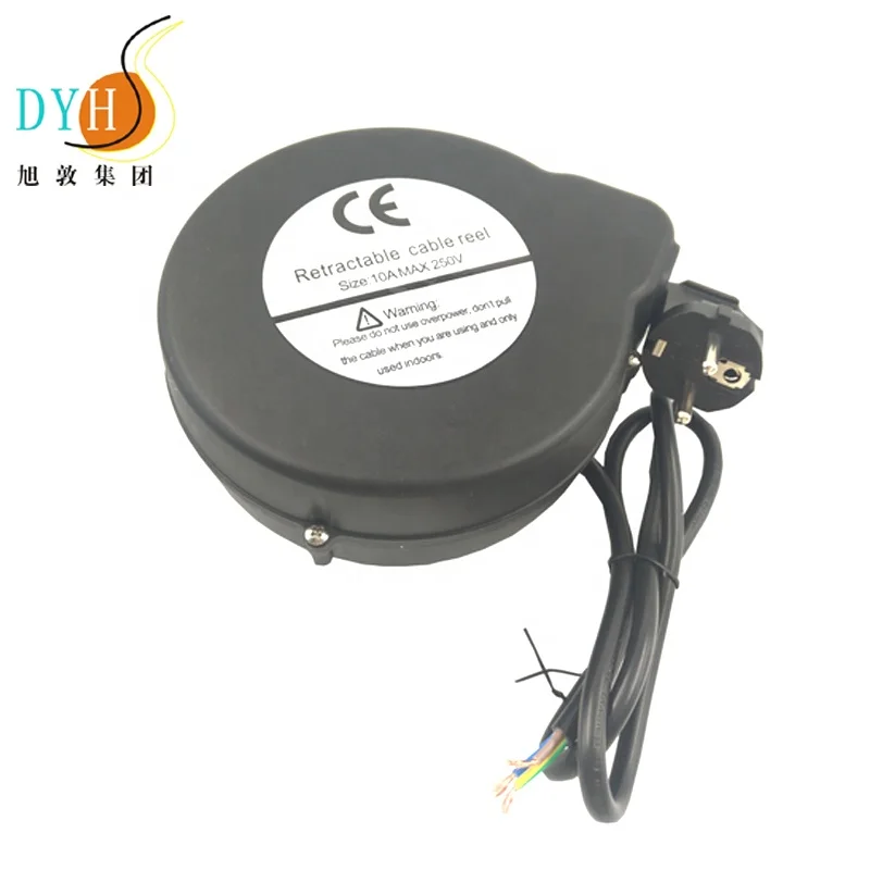 Small 5M AC Power Extension Cord with Roll-up Automatic Cable Reel Convenient Rewinder for Power & Extension Cords