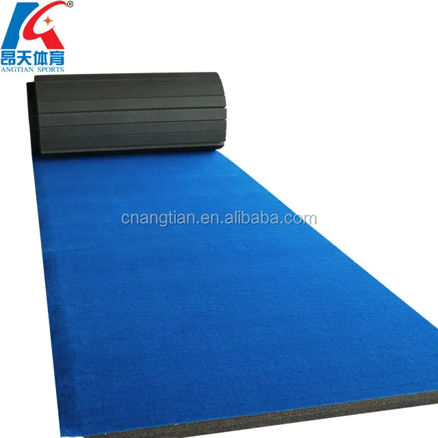 Define Quality Carpet Roll up Used Rhythmic Gymnastic Wushu Rollout Mats for Cheerleading