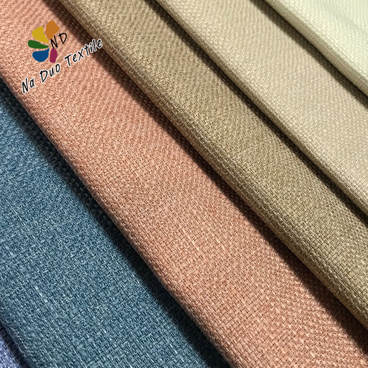 Китайский новый дизайн ткань с вышивкой из льна и спандекса обивочная