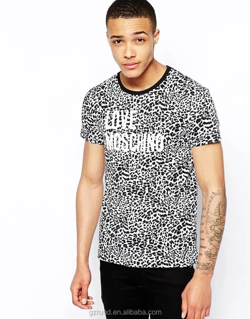 cheetah print t shirt mens