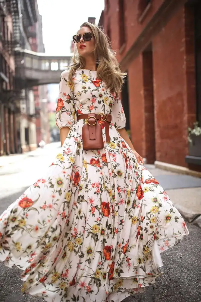 long sleeve formal maxi dress Bella and Bloom Boutique main image 1