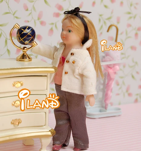 Миниатюрная фарфоровая кукла iland 1/12, миниатюрная модель для людей/модель, фигурка светлой девушки PP003C