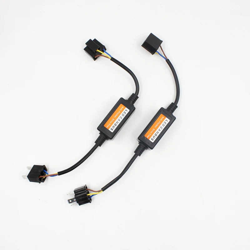 2PCS H4 LED Headlight Canbus Error Free Warning Resistor Decoder Anti  Flicker