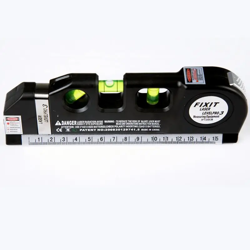 Многоцелевой лазерный уровень, практичная Горизонтальная Вертикальная измерительная лента, 8 футов, горизонтальный диагностический инструмент, лазерный вытяжной уровень, l-выравниватель