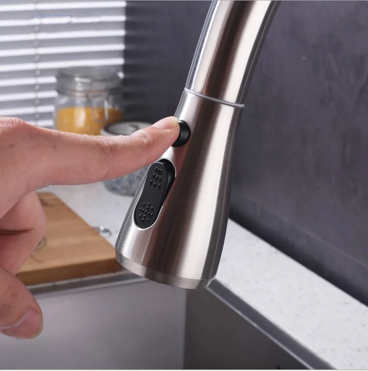 función táctil inteligente tirar grifo de la cocina de mezclador grifo  fregadero