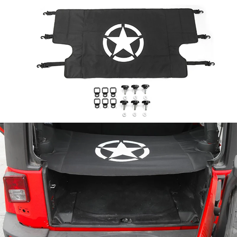 Cargo Cover Black Cargo Security Shield Luggage Shade Rear Trunk Cover For  J-eep Wrangler Jk - Buy Trunk Luggage Cover,Rear Cargo Cover,For Jeep  Wrangler Accessories Product on 