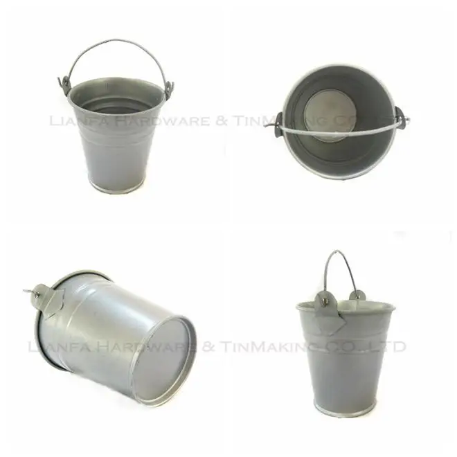 3'' Decorative Color Painting Small Mini Metal Bucket For Candle / Wax