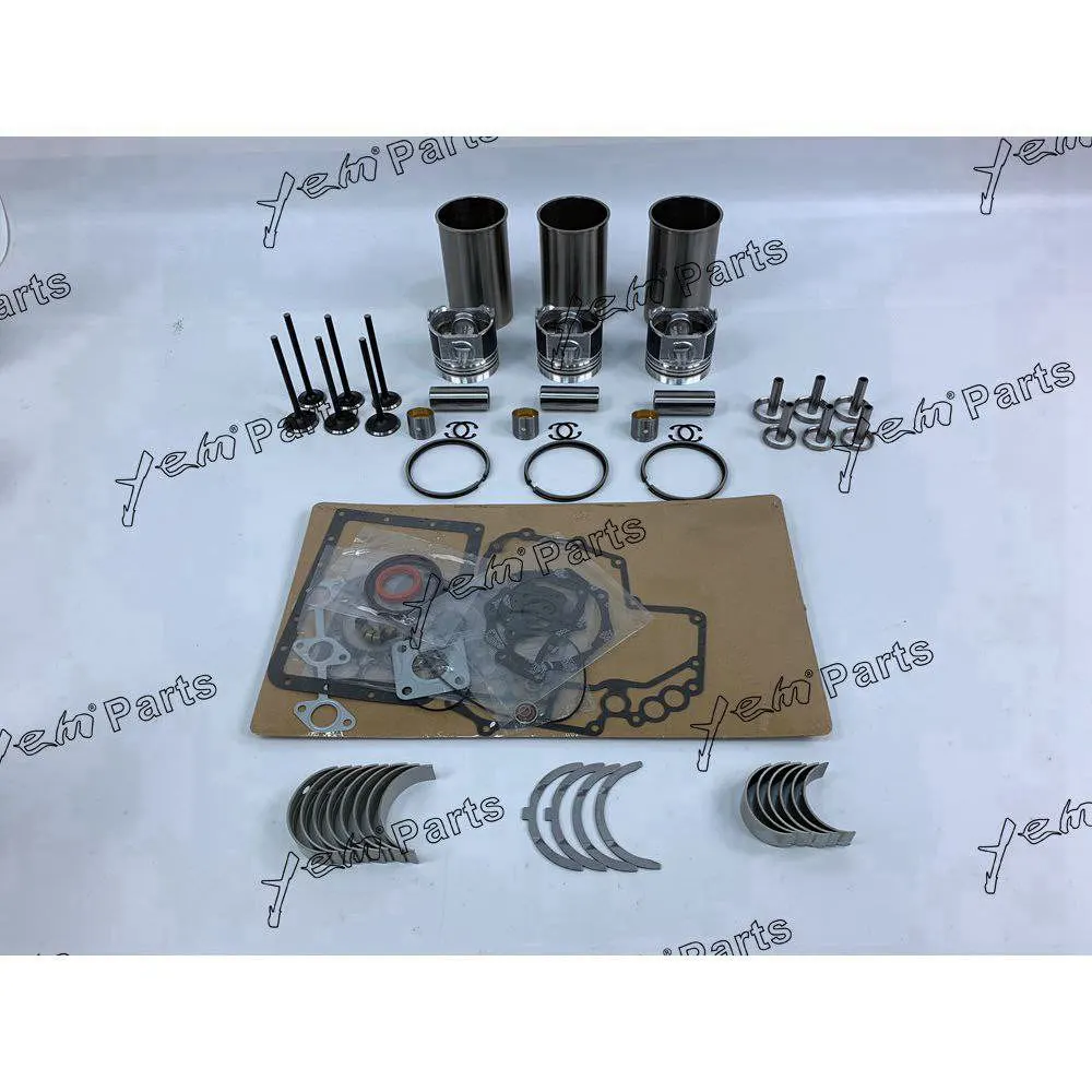 D650 Rebuild Kit With Valves Engine Bearings Cylinder Liner Piston Rings Full Gasket Kit for Kubota
