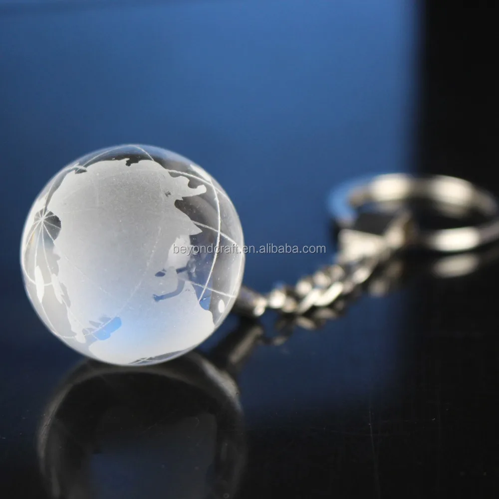 Crystal sales globe keychain