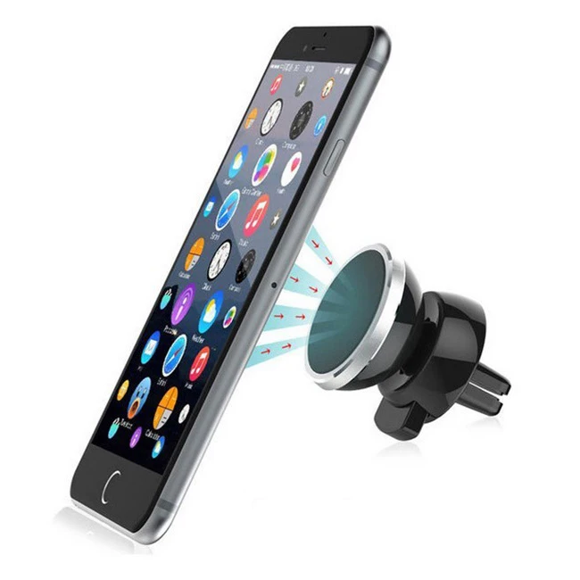 Magnetic car phone holder for convenient use on car