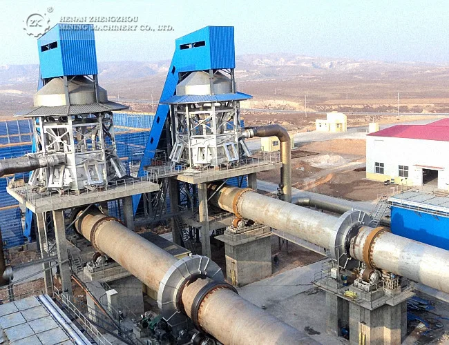 ZK Factory Priced Active Lime Calcination Kiln Rotary Kiln for Cement Clinker, Lime Bauxite Industrial Kiln System with Burners