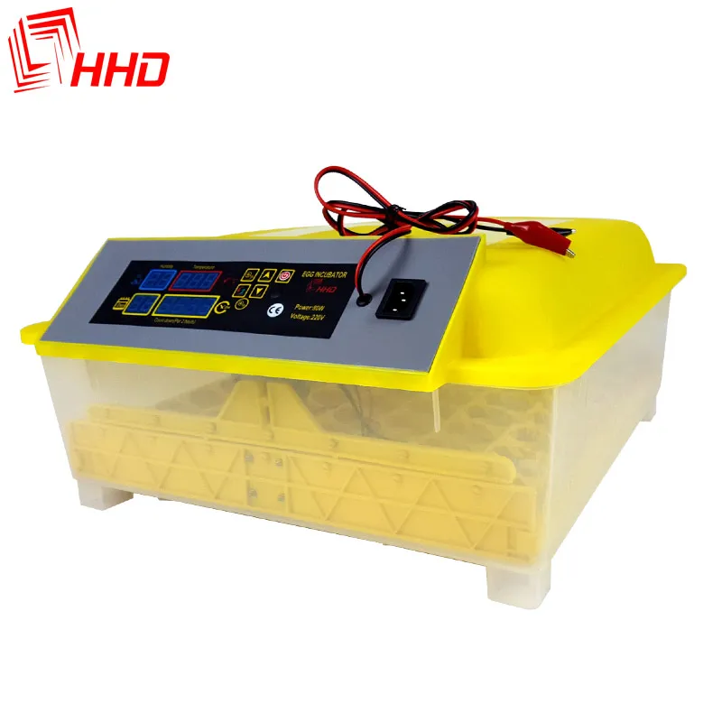 HHD Egg Incubators Automatic Power Consumption of Electrical 220v Ac 12v Dc 48 Egg Hatchery Machine