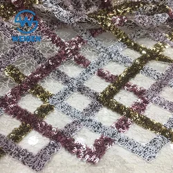 Квадратный алмаз вышивка танцевальное платье в одном стиле; Цветная в африканском стиле Геометрическая блесток ткань