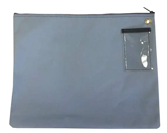 Red Interoffice Mailer Cotton Transit Sack Zipper Case Pouch Canvas Mail Bag