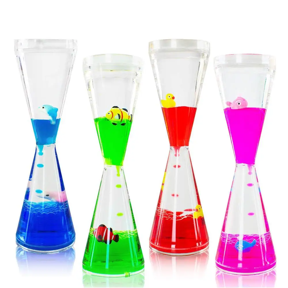 Новинка жидкий барботер таймер песочные часы плавающие морские жидкости морское существо жидкость движения длинный акриловый