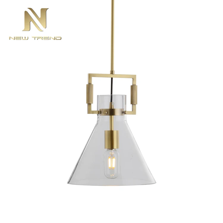 LCS0005 American classic High Quality Hotel Decorative Lighting Copper Glass Pendant Lamp  