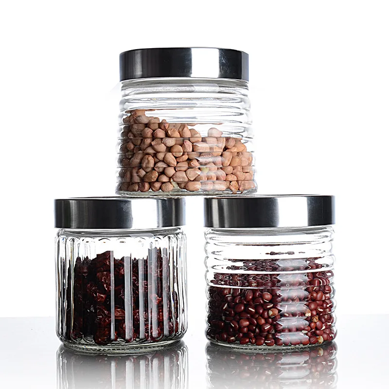 Large Capacity Nuts Tea Grains Storage Glass Jars