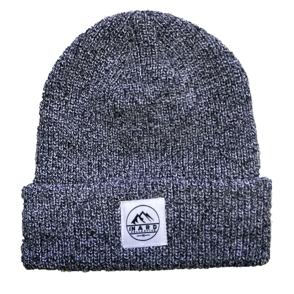 High Quality Custom Your Own Logo Winter Beanie Hats Knitted Beanie With a Woven Label
