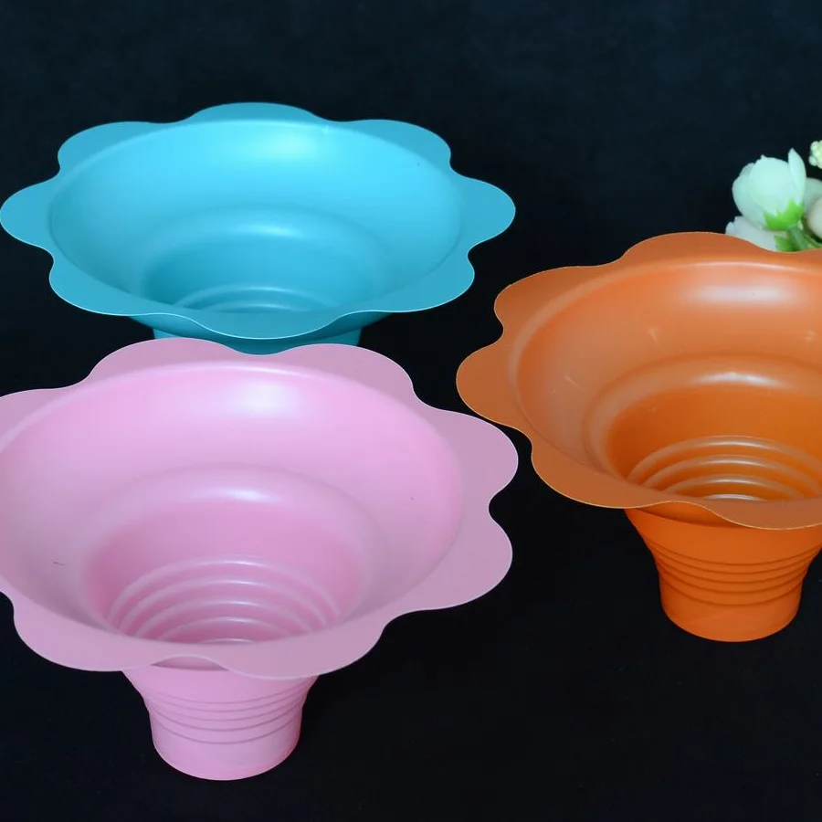 Стакан для мороженого в цветочек/пластиковый стакан для мороженого (8 унций)