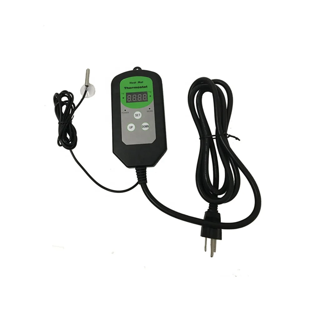 Digital Heat Mat Thermostat Controller for Seed Germination Black Reptiles 