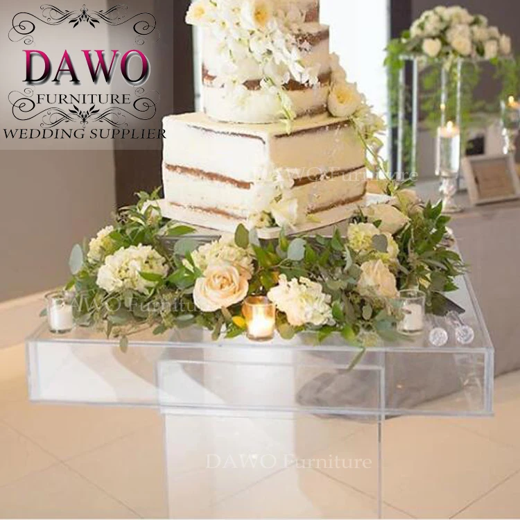 Hot Selling Fully Transparent Acrylic Cake Table for Newlyweds for Events