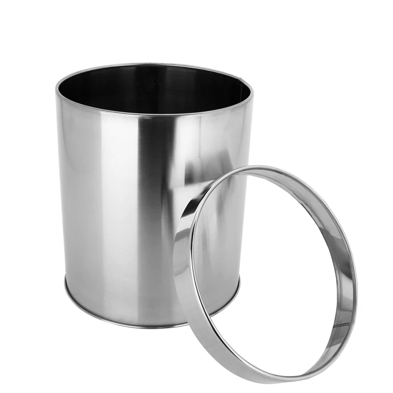 
 Мусорный бак из нержавеющей стали для ванной комнаты отеля мусора мусорное ведро отходов, металлическая корзина  