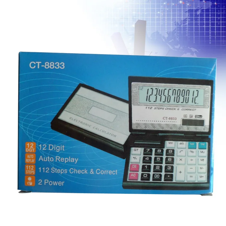 Laptop Folding Calculator CT-8833V,Calculator Scientific,Euro Converter Calculator