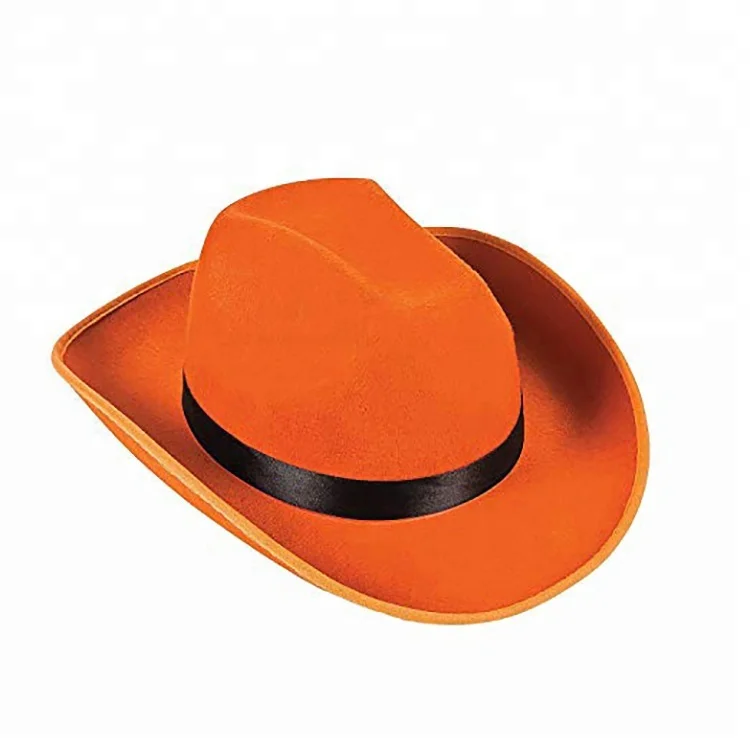 blaze orange cowboy hat