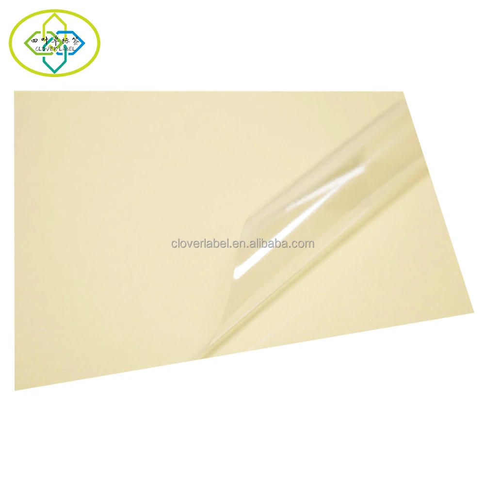 A4X10SHEETS Self-adhesive Clear PET Paper for Laser Printer Logo