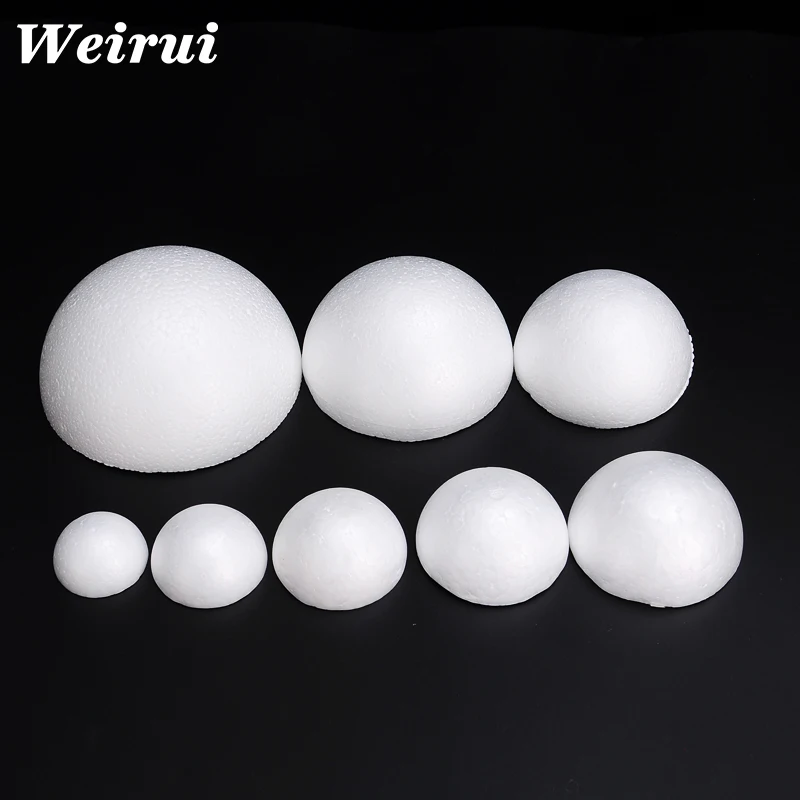 Many Sizes Solid Half Ball Christmas Crafts Styrofoam Polystyrene Balls for Decoration