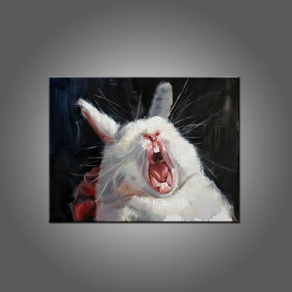 油絵手作り面白い動物抽象クレイジーウサギ Buy ウサギの油絵 クレイジーウサギ油絵 面白い動物 Product On Alibaba Com