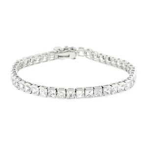 Wholesale Glittering Cubic Zirconia Stone Over Silver Sterling 925 Bracelet for Women Jewelry 925