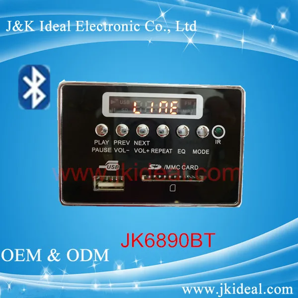 JK6890BT FM usb sd mp3-плеер kit модуль с fm bluetooth