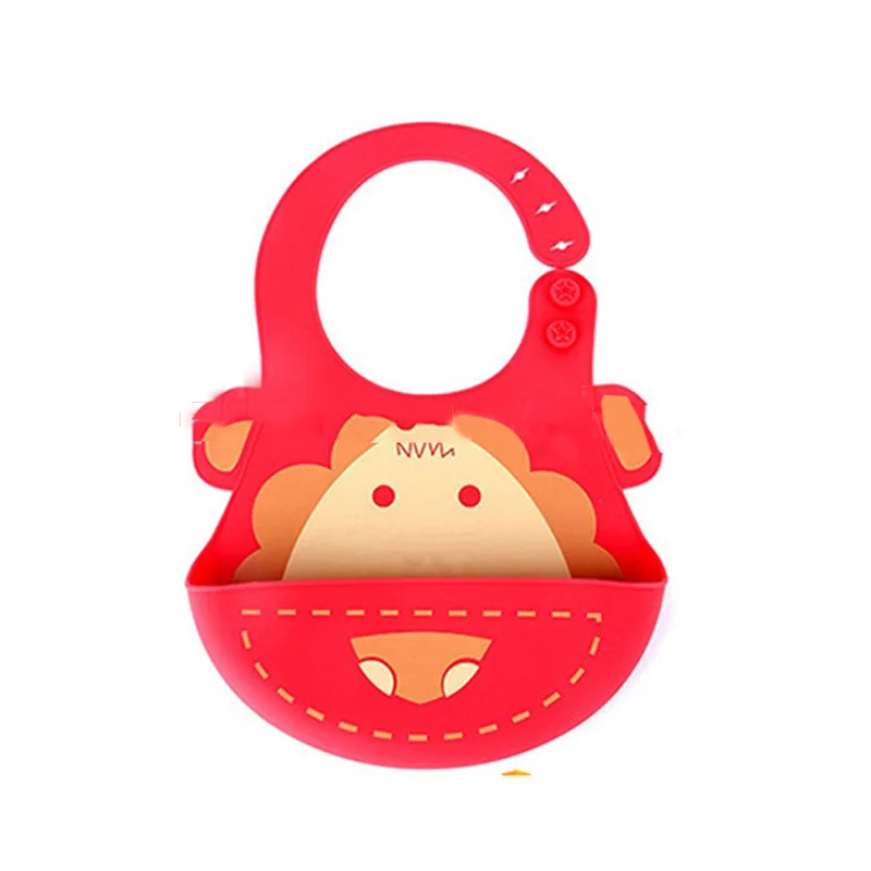 Новорожденных малышей Бандана силиконовые водонепроницаемый животных нагрудник для мальчика и девочки